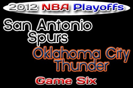 Oklahoma Sports Blog. San Antonio Spurs at Oklahoma City Thunder.